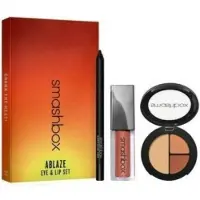 Smashbox Ablaze Eye and Lip Set Full Sized Eye shadow Liquid Lipstick Eye Liner