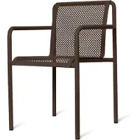 Ferm Living Dapple stoel met armleuningen Dark Chocolate