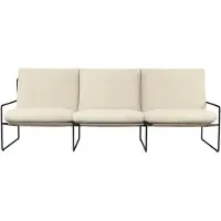 Ferm Living Desert 3-zitsbank voor buiten Pure Bouclé Off-White | Black