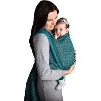 Luna Dream draagdoek Sling Little Hearts katoen turquoise