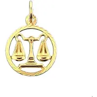 The Jewelry Collection Geelgouden Hanger sterrenbeeld weegschaal gediamanteerd 4005628
