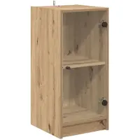 vidaXL Dressoir artisanaal eikenkleurig 35 x 37 x 76 cm Bewerkt hout