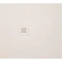 Gelco Mitia Kunstmarmeren douchebak, rechthoekig 120x90cm, grijs