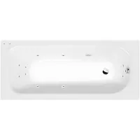 Polysan Laura Whirlpoolbad, 160x70x39cm, Active Hydro, chroom