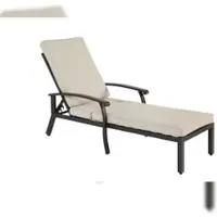 MODFU - Ligstoel - Verstelbare Rugleuning 5 Standen - Aluminium - Kruisvlechtwerk - Beige Kussen