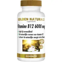 Golden naturals Vitamine B12 6000mcg (180 zuigtabletten)