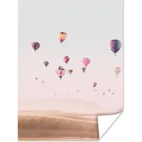 PosterMonkey Poster Luchtballon - Woestijn - Lucht - Landschap - Natuur - 90x120 cm