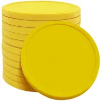 Combicraft blanco recycle munt gemaakt van biologisch afbreekbaar aardappelzetmeel - geel - Ø 29mm - verpakking 1000 stuks