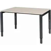 Schaffenburg Verstelbaar Bureau - Domino 120x80 Eiken - zwart frame