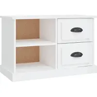 vidaXL Tv-meubel 73x35,5x47,5 cm bewerkt hout hoogglans wit