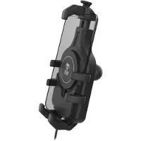 RAM Mount Quick-Grip Pro Telefoonhouder met Qi2 15W Draadloze Oplader