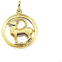 The Jewelry Collection Geelgouden Hanger sterrenbeeld steenbok gediamanteerd 4005633