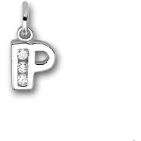 Trendjuwelier huiscollectie Bedels Letter P Zirkonia Rij Zilver