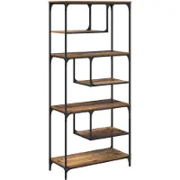 vidaXL Boekenkast 6-laags 81 x 36 x 176 cm Bewerkt hout Oud hout