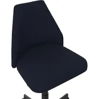 Novogratz Brittany-Bureaustoel - Blauw Linnen
