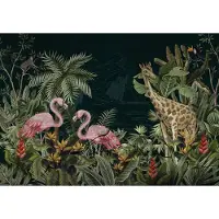 Consalnet Vliesbehang Jungle Dieren XXL – fotobehang – Oude Muur Effect – 368 x 254 cm