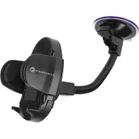 Forcell Smartphone Autohouder Windscherm Dashboard Soft Arm Zwart