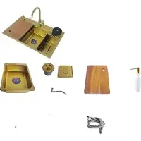 OEM Keukenwastafel, roestvrij staal, model met één kom, 68x46 cm