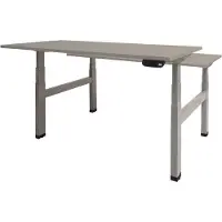 Schaffenburg Dextro Plus Duo Zit-sta-bureau Rechthoekig H-Frame 1.400 (B) x 800 (D) x 645 (H) mm Melamine