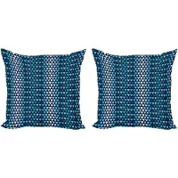Abakuhaus Geometrische decoratieve kussenhoes, 2-pack, modern accent, dubbelzijdige digitale print, 45x45 cm, Coca-Cola grijs meerkleurig