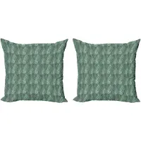 Abakuhaus Decoratieve kussenhoezen in gedempte kleuren, 2 stuks, modern accent, dubbelzijdige digitale print, 40x40 cm, lauriergroen lichtgroen