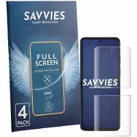 Savvies - Screenprotector voor Motorola Razr 70 Ultra - Folie Beschermfolie transparant volledig dekking 4 Stuks
