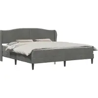 vidaXL Bedframe met hoofdeinde Donkergrijs 180 x 200 cm Fluweel
