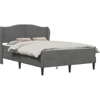 vidaXL Bedframe met hoofdeinde Donkergrijs 140 x 200 cm Fluweel