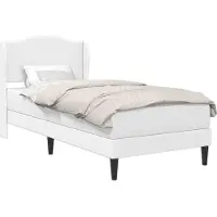 vidaXL Bedframe met hoofdeinde Wit 80 x 200 cm Kunstleer