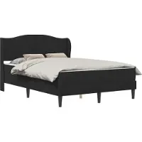 vidaXL Bedframe met hoofdeinde Zwart 140 x 190 cm Fluweel
