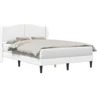 vidaXL Bedframe met hoofdeinde Wit 120 x 200 cm Kunstleer