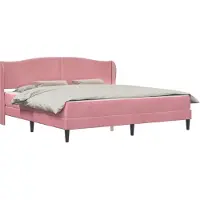 vidaXL Bedframe met hoofdeinde Roze 180 x 200 cm Fluweel