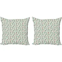 Abakuhaus Decoratieve kussenhoes voor de lente, 2 stuks, modern accent, dubbelzijdige digitale print, 45x45 cm, kokosnoot meerkleurig