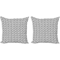 Abakuhaus Decoratieve kussenhoes met teckelmotief, 2 stuks, moderne accenten, dubbelzijdige digitale print, 50x50 cm, antracietgrijs en wit