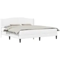 vidaXL Bedframe met hoofdeinde Wit 200 x 200 cm Kunstleer