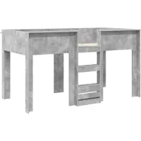 vidaXL Stapeld bed voor kids Beton Grijs 80 x 200 cm Bewerkt hout