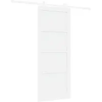 vidaXL Schuifdeur Wit 83 x 202 cm Massief grenenhout
