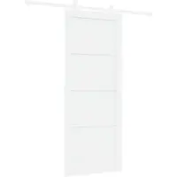 vidaXL Schuifdeur Wit 83 x 202 cm Massief grenenhout