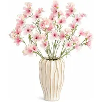 Mica Decorations Kunstbloem Petunia Floral - 10x - H89 cm - roze - kunststof - stelen kunstbloemen - boeket - rozen bloemetjes