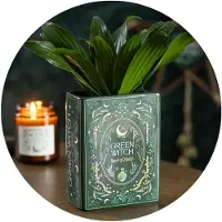Something Different Green Witch Book Shaped Vase