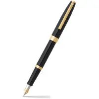 Sheaffer Vulpen - Sagaris - Penpunt F - Glossy Black Gold Tone