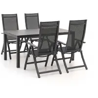 Bellagio + 10% kassakorting | Trappeto/Menzano 160cm dining tuinset 5-delig verstelbaar