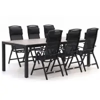 Forza furniture + 10% kassakorting | Forza Capri/Fidenza 220cm dining tuinset 7-delig verstelbaar
