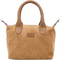 Charm London Suède Handtas / Schoudertas Medium Buckingham Royale Camel
