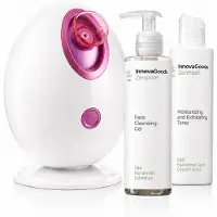 InnovaGoods Pack elektrische gezichtssauna, CBD Zenpure gezichtsreiniger 200 ml en CBD Zenfresh toner 150 ml