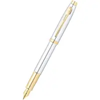 Sheaffer Vulpen - 100 E9340 - F - Bright Chrome Gold Tone