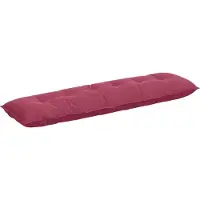 Syfax Rugkussen Wijnrood 180 x 50 x 19 cm Katoen Stof