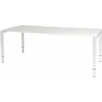 Schaffenburg Verstelbaar Bureau - Domino 200x90 wit - wit frame
