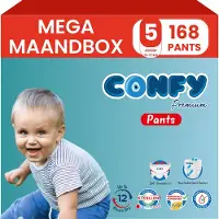 Confy Premium Pants - Luierbroekjes Maat 5 (12-17kg) - 148 Luierbroekjes - Mega Maandbox