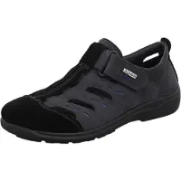 Rohde herenslippers, model Rostock, zwart, maat 44 EU, extra breed